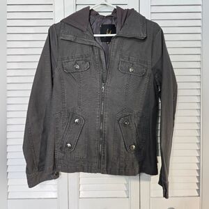 NWOT Jack Charcoal Hooded Jacket